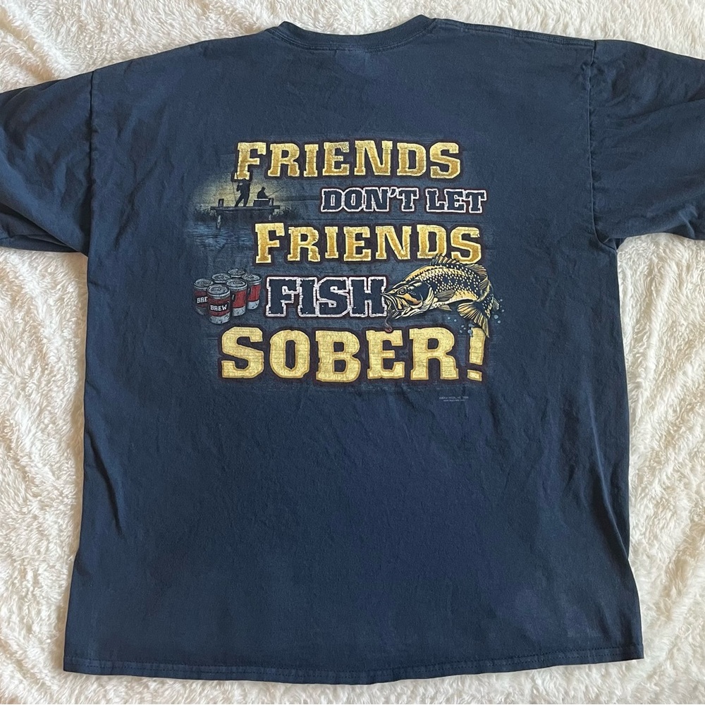 Dark Blue Fishing T-Shirt